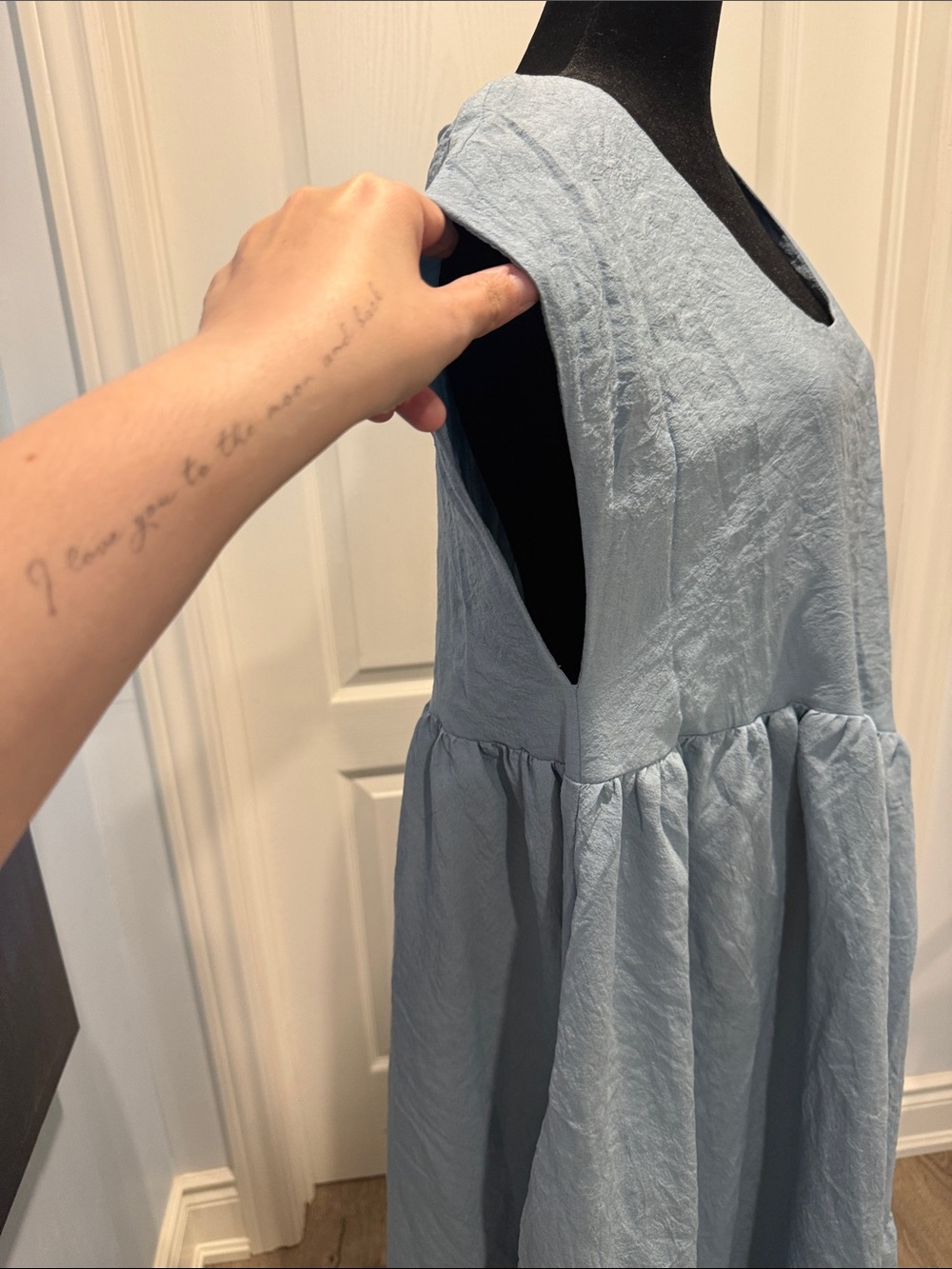 Brian Bailey Promise Blue Tiered Maxi Dress - Picture 4 of 7